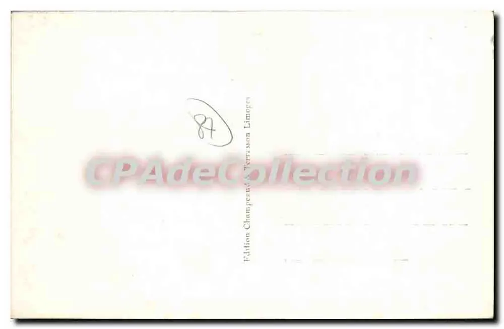 Limoges - Nova Estação — editor F. Champernon, n° 52 - Verso