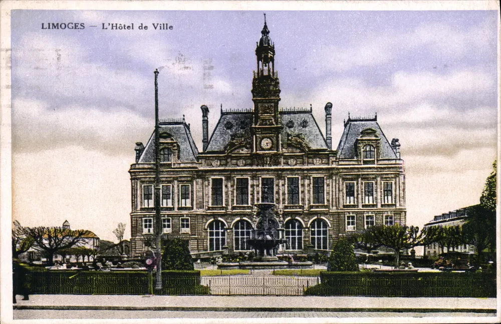 Limoges — O Hotel de Ville — Editor: Fabricação Francesa - Frente