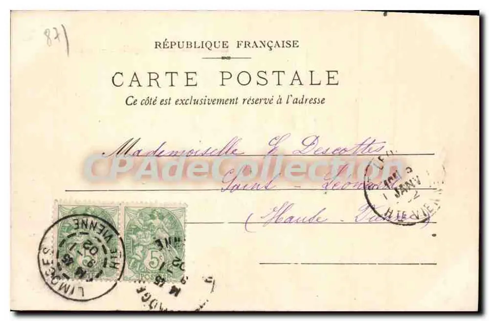 Limoges — Capela São Aurélien — editor não visível - Verso