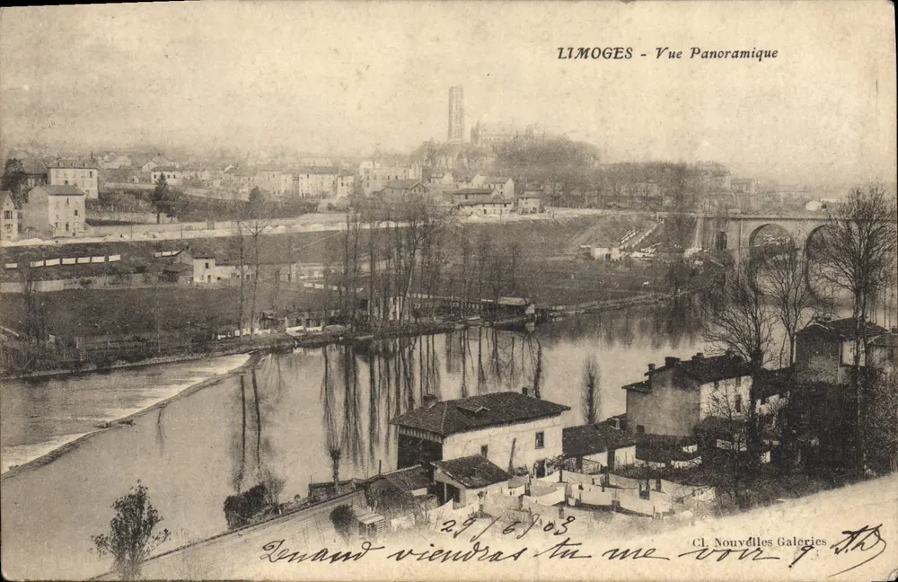 Limoges - Vista Panorâmica - Cl. Novas Galerias, n° 7 - Frente