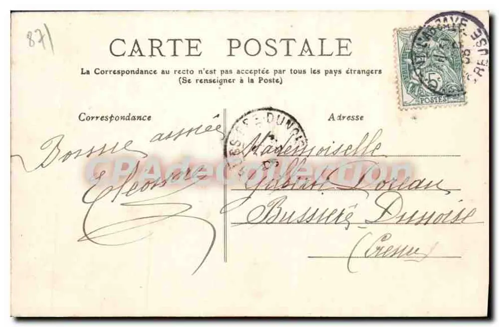 Limoges — Pensionat Jeanne d'Arc — Ein Eckbereich des Parks - Rückseite