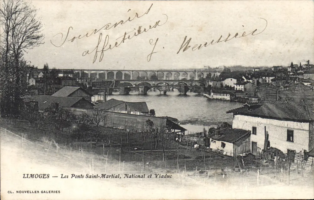 Limoges — Die Brücken Saint-Martial, National und Viaduc — CL. Nouvelles Galeries - Vorderseite