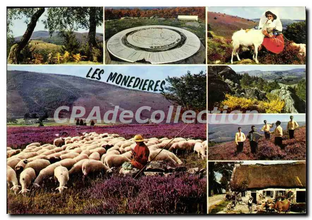 Les Monédierès — vista panoramica e scene di vita — editore Le Limousin Touristique - Recto