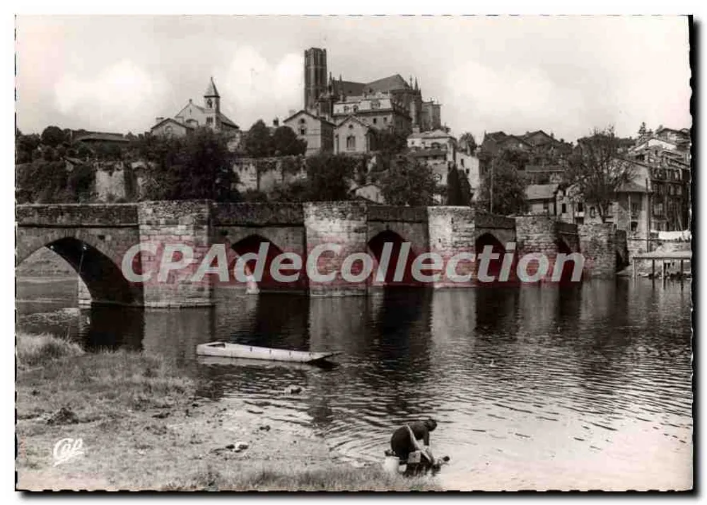 Limoges — Puente Saint-Étienne y la Catedral — C.A.P. Paris - Anverso