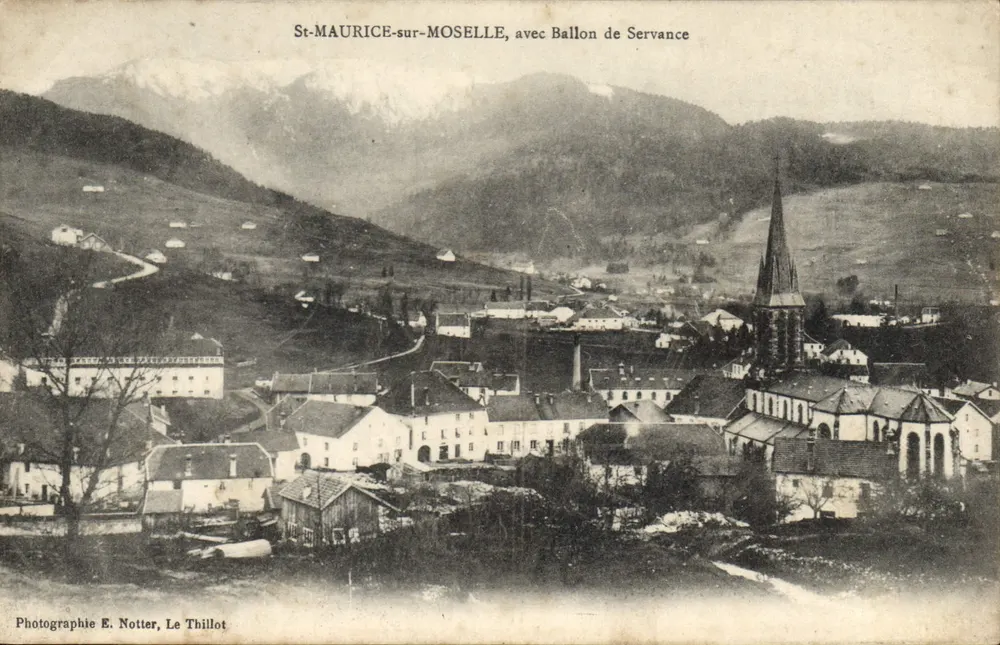 St-MAURICE-sur-MOSELLE, mit Ballon de Servance — Fotografie E. Notter, Le Thillot - Vorderseite