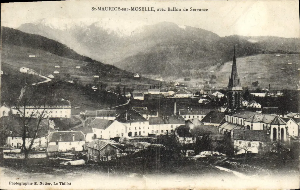 St-MAURICE-sur-MOSELLE, mit Ballon de Servance — Photographie E. Notter, Le Thillot - Vorderseite