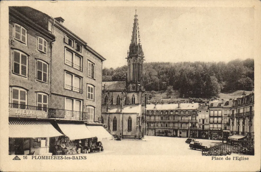 Plombières-les-Bains — Place de l'Église — Editor CIEVAL, n°16 - Frente