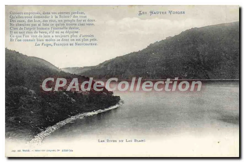 Die Hochvogesen — Die Ufer des Sees Blanc — Ad. Wedek, Lith. Deposit N° 0700 bis - Vorderseite