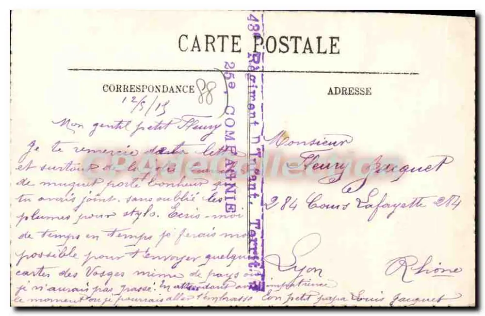 Plombières — A Rue Stanislas — H. Bachelier, n°28 - Verso