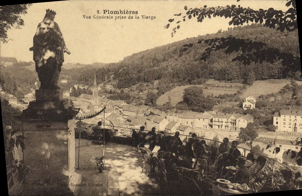 Plombières — Vista Geral tirada da Virgem — Editor Renaud, Livreiro - Frente