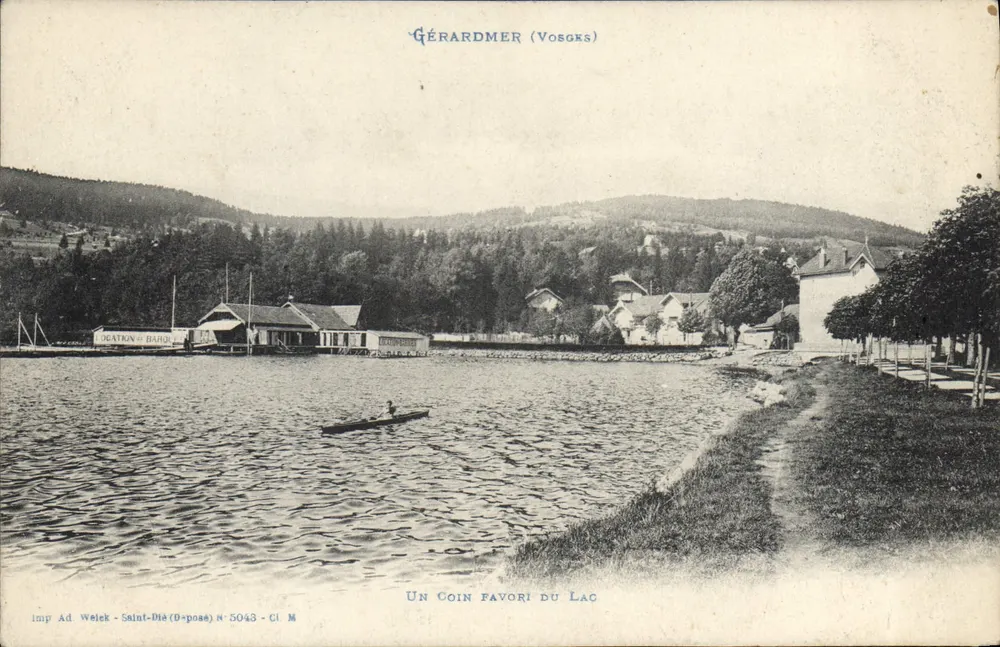 Gérardmer (Vosges) — Ein Lieblingsplatz am See — Imp. Ad Weleck, Saint-Dié, n° 5043 - Vorderseite