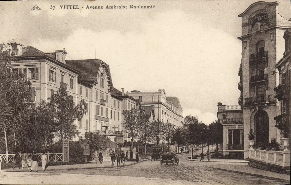 Vittele - Avenue Ambroise Bouloumié — Ansicht des Hotels de l'Europe — unbekannter Verlag, Nr. 37 - Vorderseite