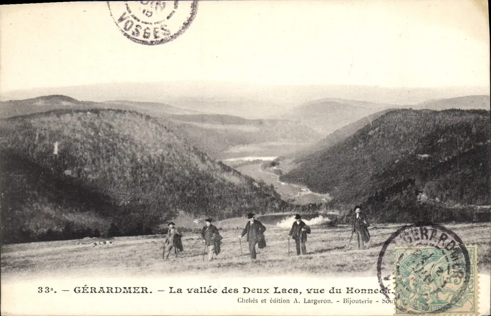 Gérardmer — Tal der beiden Seen, Aussicht von Honneck — Chichés und Ausgabe A. Largeron - Vorderseite