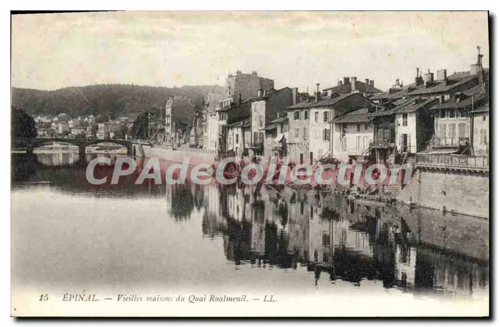 Épinal — Alte Häuser am Quai Rualmenil — LL. n°15 - Vorderseite