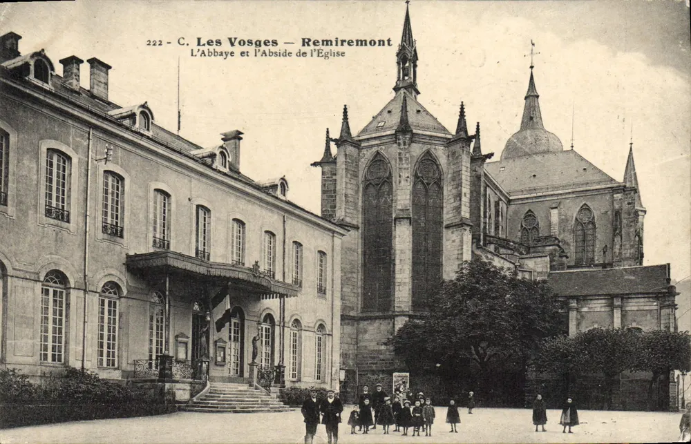 Remiremont — Die Abtei und der Kirchenschiff — C. Les Vosges, n°222 - Vorderseite