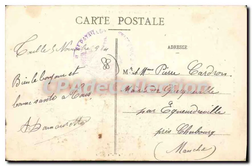 Raon-l'Étape - Die Getreidesäle — Zerstörung nach dem Krieg 1914 — Imprimeries Réunies de Nancy - Rückseite