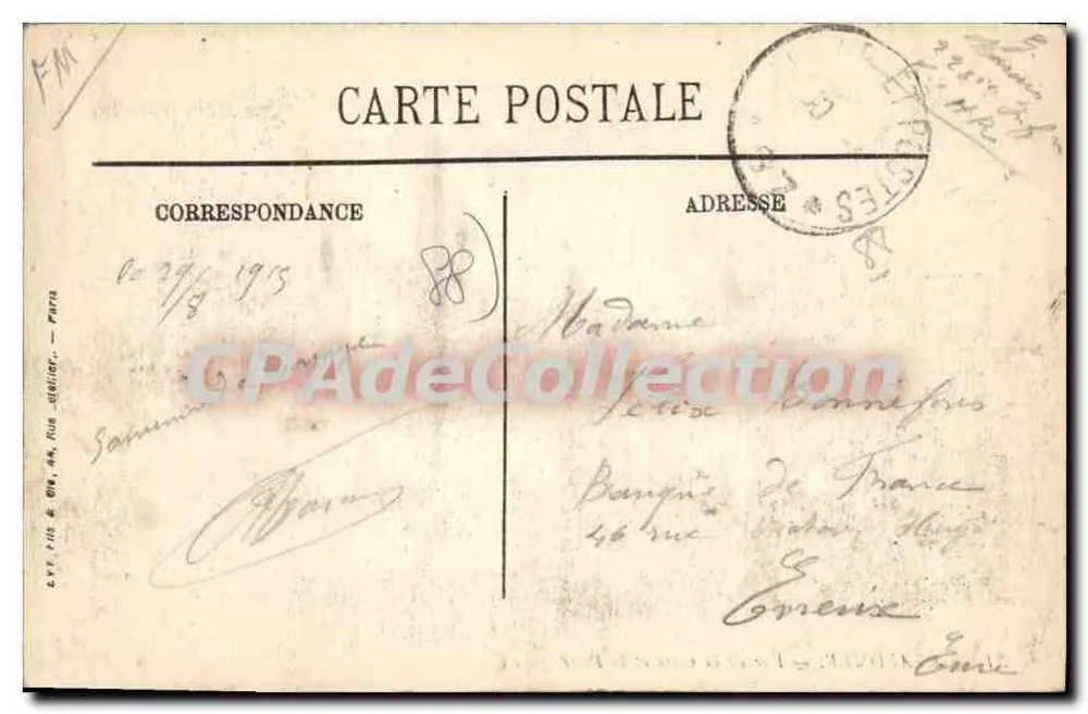 Gérardmer — Rue de la Gare en de Post — LL. - Achterkant