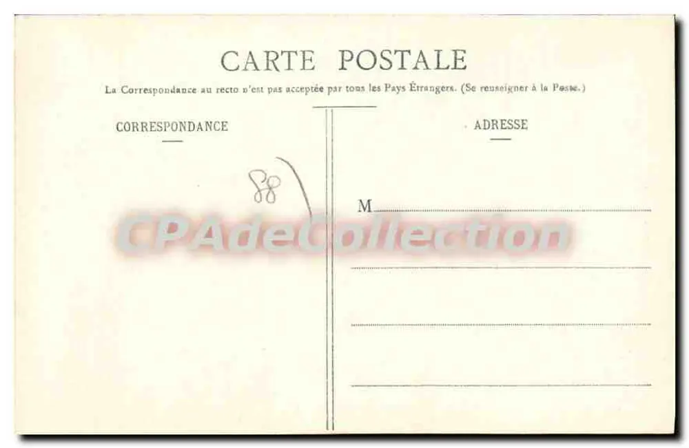 Gérardmer — A Igreja — Coleção A. Largeron, Depositado N. 2854 - Cl. Ad. W. - Verso