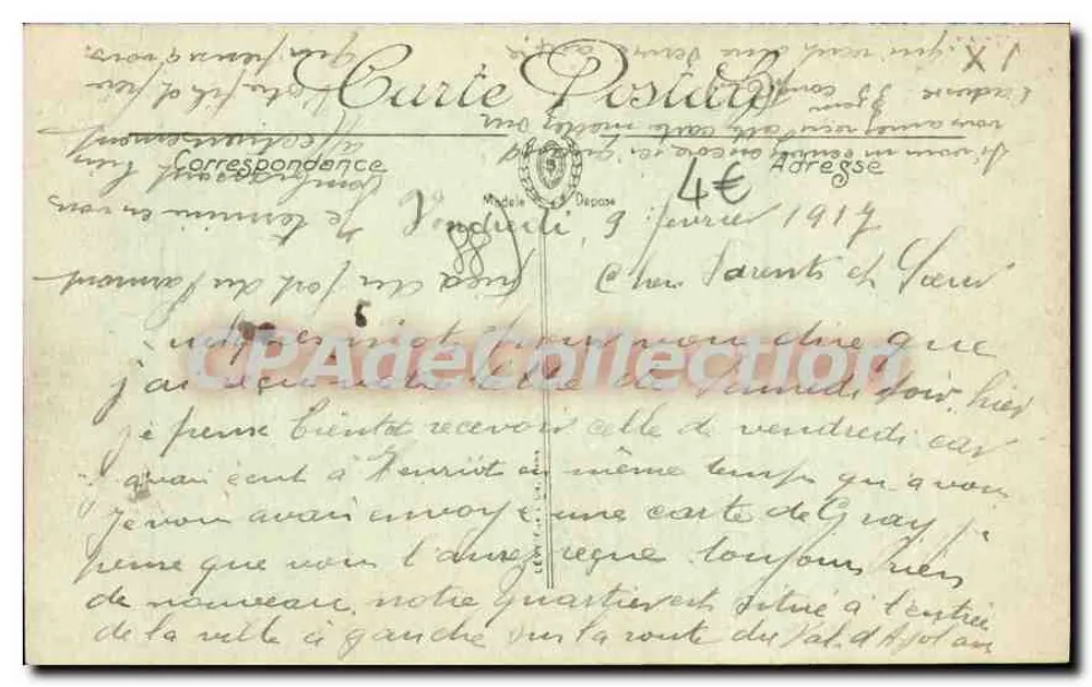 Remiremont — Caserne Marion — LL. — Sallea - Verso
