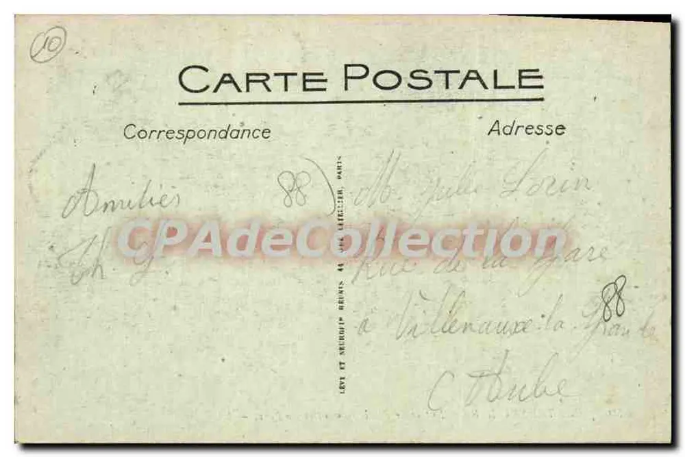 Contrexéville — Entrada do estabelecimento e do Parque — LL - Verso