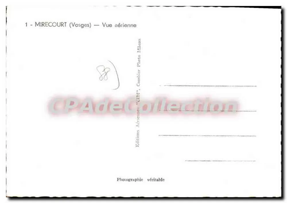 Mirecourt (Vosges) — Vue aérienne — Éditions "CIMF", Camblier - Verso