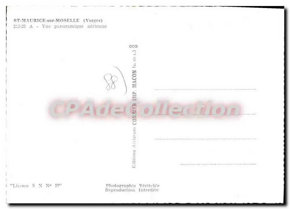 St-Maurice-sur-Moselle — Panoramablick — Éditions Combier, Macon - Rückseite