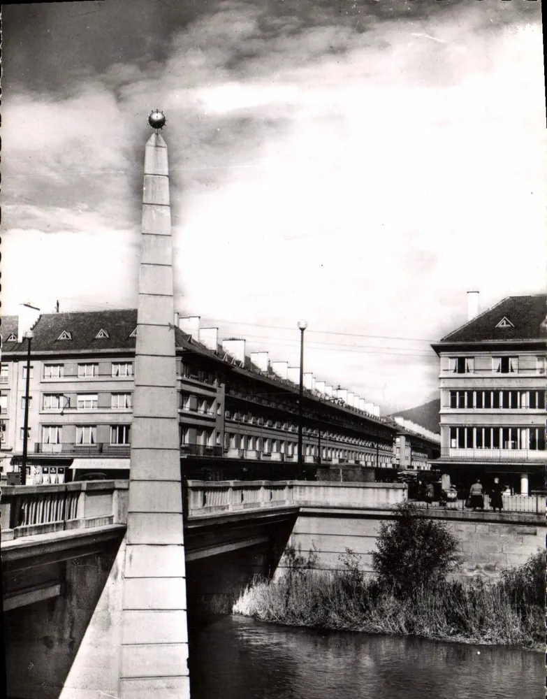 Saint-Dié (Vosges) — La Meurthe und Rue Thiers — Comtier Imp. Nation (S.-e.) - Vorderseite