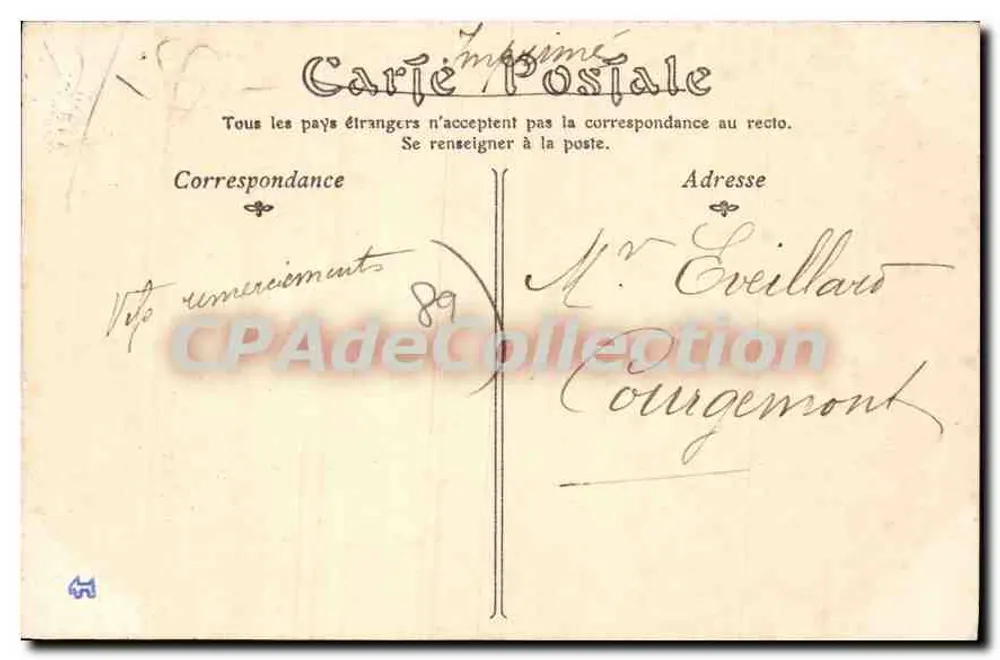 Arcy-sur-Cure — A Cure sob as Grutas — N.D. Poul - Verso