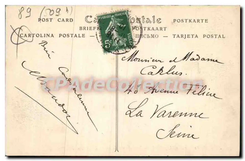 Arcy-sur-Cure — Die Cure in Richtung Grotte des Fées — ND Phai - Rückseite