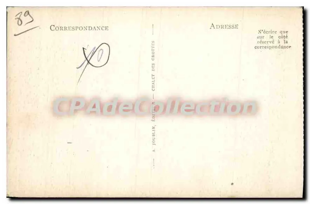 Arcy-sur-Cure — Le Chastenay — ND - Verso