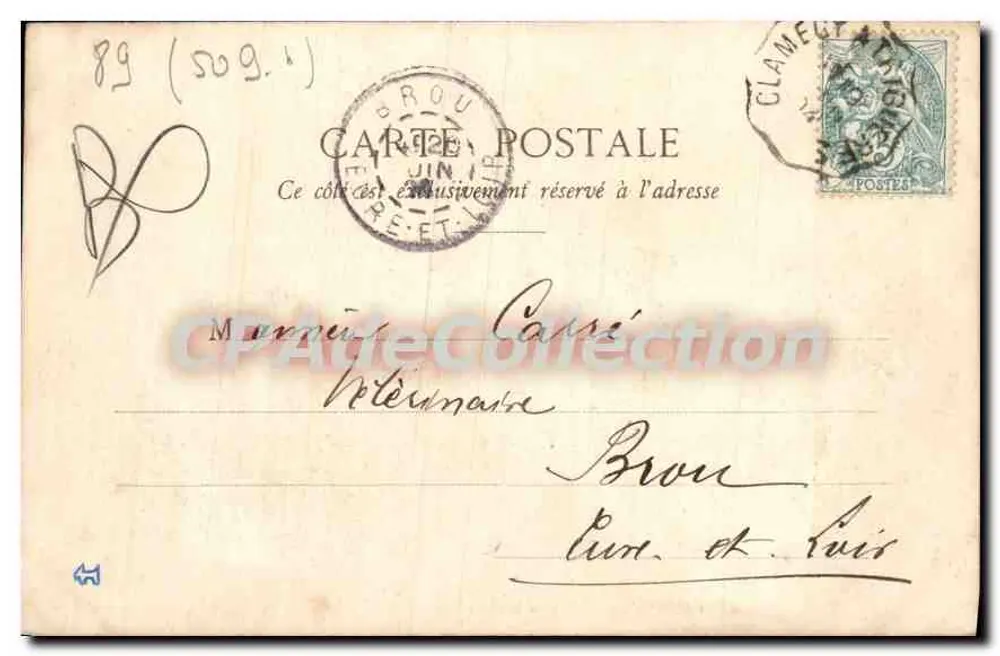 Arcy-sur-Cure — Castelo de Chastenay — Henrys, fot. de arte, Clamecy - Verso