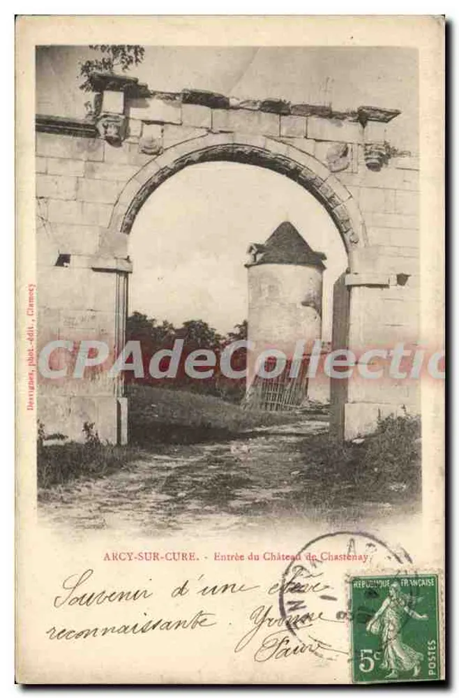 Arcy-sur-Cure — Eingang zum Schloss Chastenay — Deuxvigne, Foto von C. Darnecy - Vorderseite