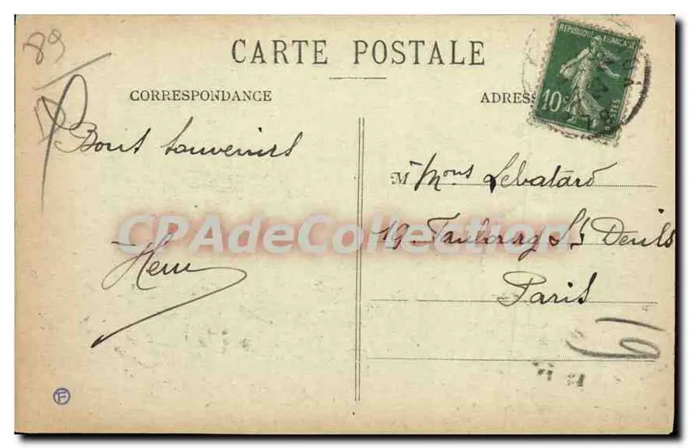 Castello di Blénecau (Yonne) — Paesaggio sul Loing — Edizione Ragueneau - Verso
