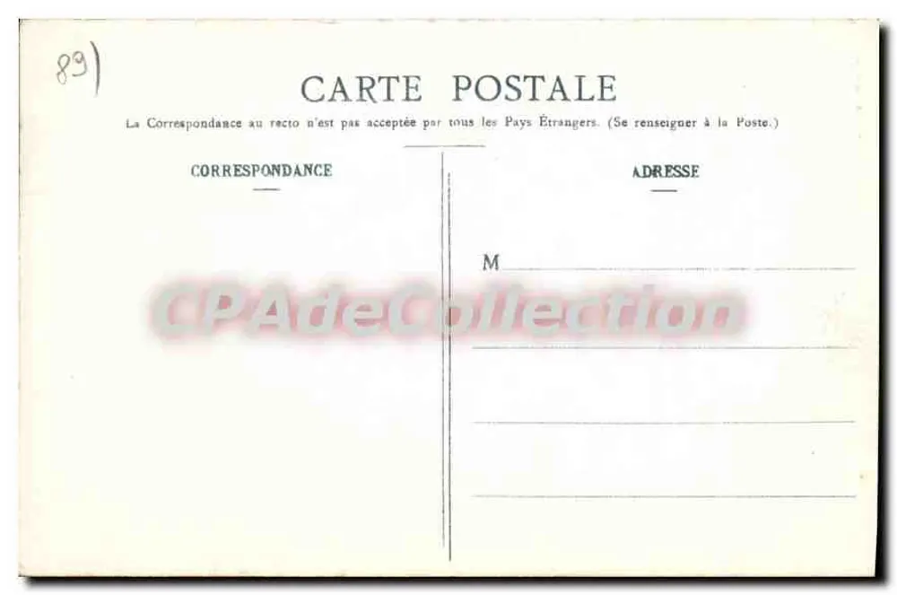 AUXERRE ALT – Ansicht des Portals von Saint-Père, 18. Jahrhundert — Édition Toulon, Nr. 6 - Rückseite