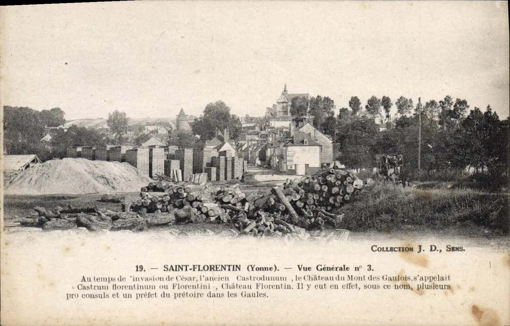 Saint-Florentin (Yonne) — Vista Geral n° 3 — Coleção J. D., Sens - Frente