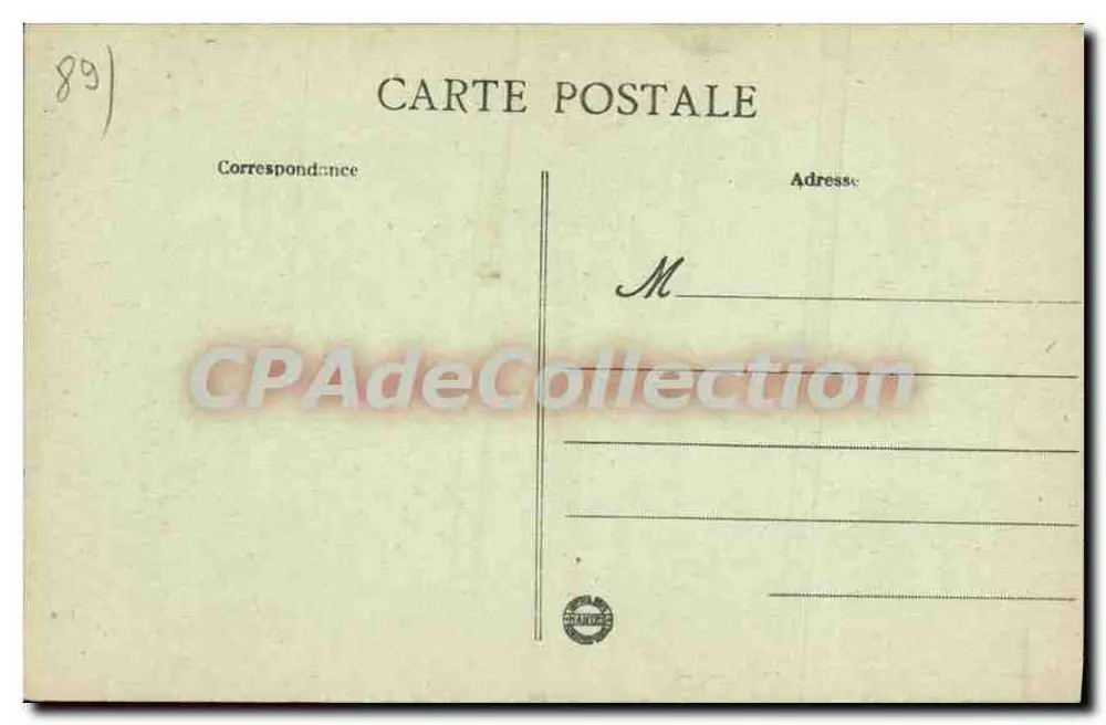 ESNON - O Castelo — Castelo moderno construído entre 1774 e 1776, restaurado por M. William Grand d'Esnon, Coleção J. D., Sens - Verso