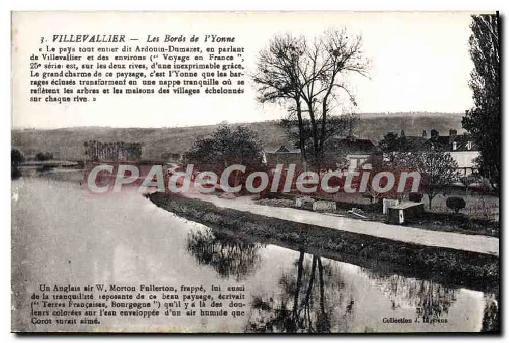 Villevallier — As margens do Yonne — 25ª série — Coleção J. De Cens - Frente