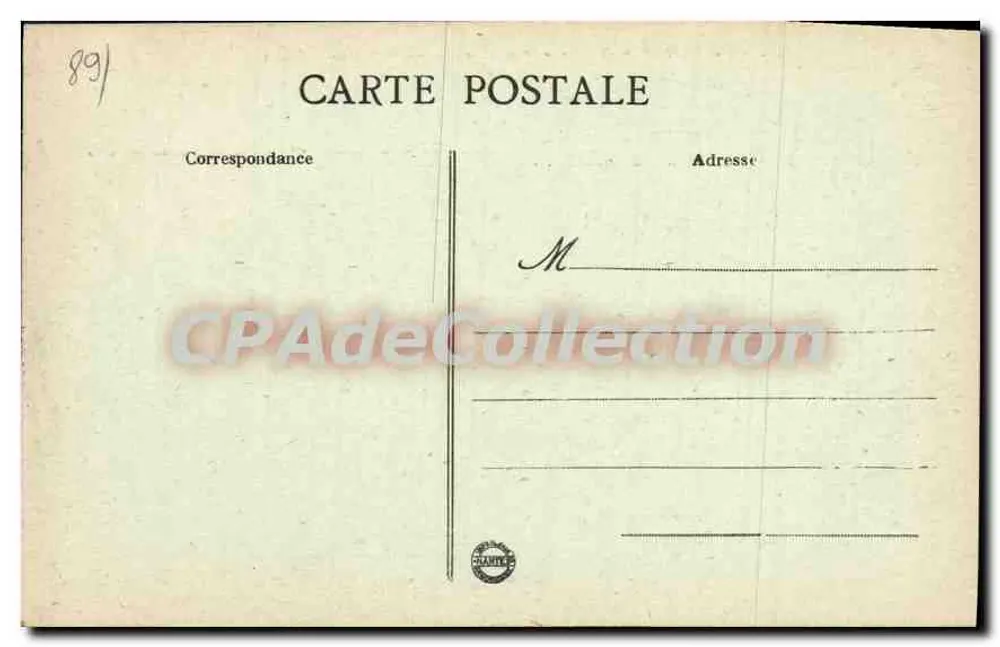 Vermenton (Yonne) — Allgemeiner Blick aus dem Nordwesten — Sammlung P. Sars, 25. Serie - Rückseite