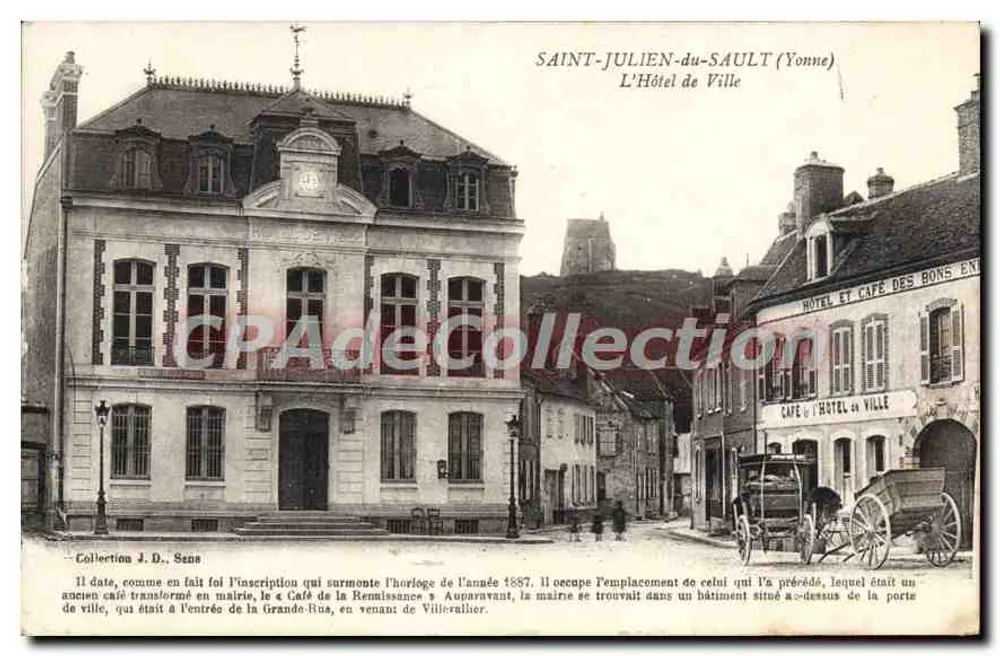 Saint-Julien-du-Sault (Yonne) — Das Rathaus — Verleger J.D., Sens - Vorderseite