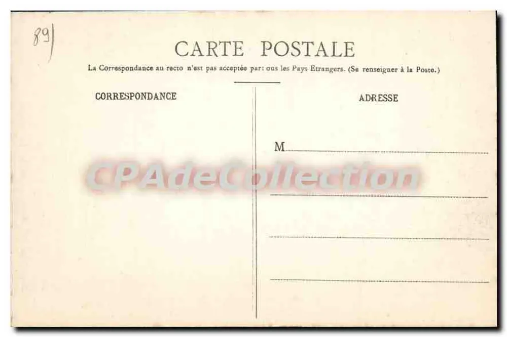 Auxerre Alt — Ansicht des Portals von Saint-Père, im 18. Jahrhundert — Edition Toulé, Nr. 312 - Rückseite