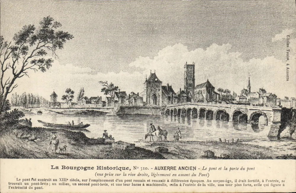 Auxerre Alt — Der Brücke und das Brückentor — Ausgabe Tollid, Auxerre - Vorderseite