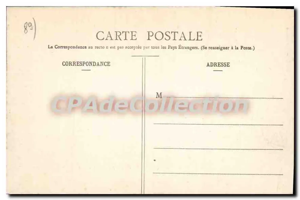 Auxerre Alt — Ansicht der Haupteingang der Abtei St-Germain (18. Jahrhundert) — Ausgabe Toulon & Auxerre, Nr. 315 - Rückseite