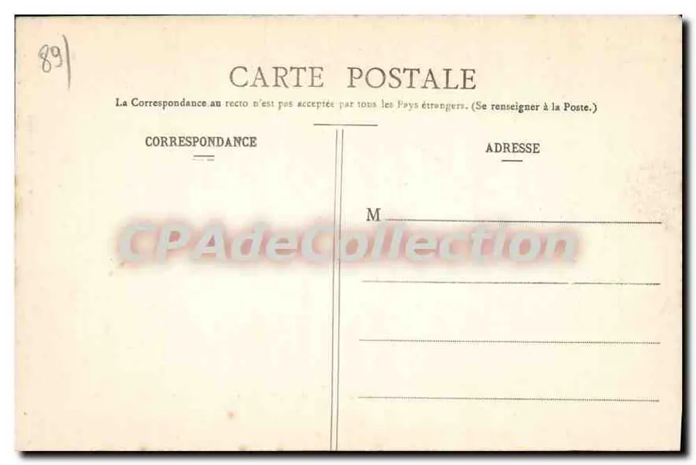 Altes Auxerre — Ansicht der Umfriedungen der Abtei Saint-Germain (18. Jahrhundert) — Edition Toulon, Nr. 316 - Rückseite