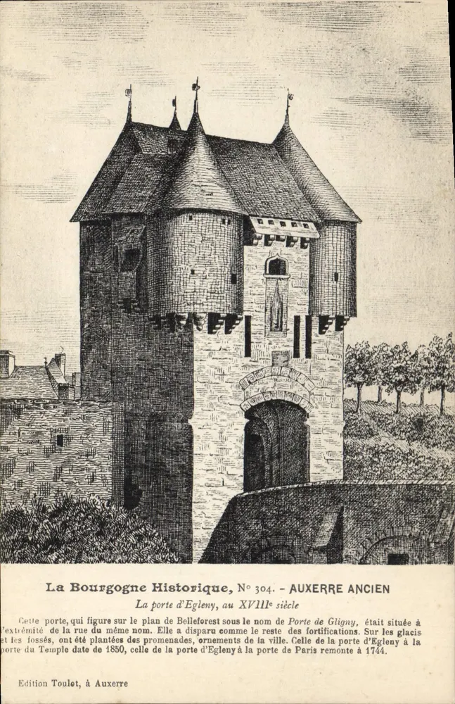 Die Pforte von Eglény, altes Auxerre — Verlag Toullet, Nr. 304 - Vorderseite