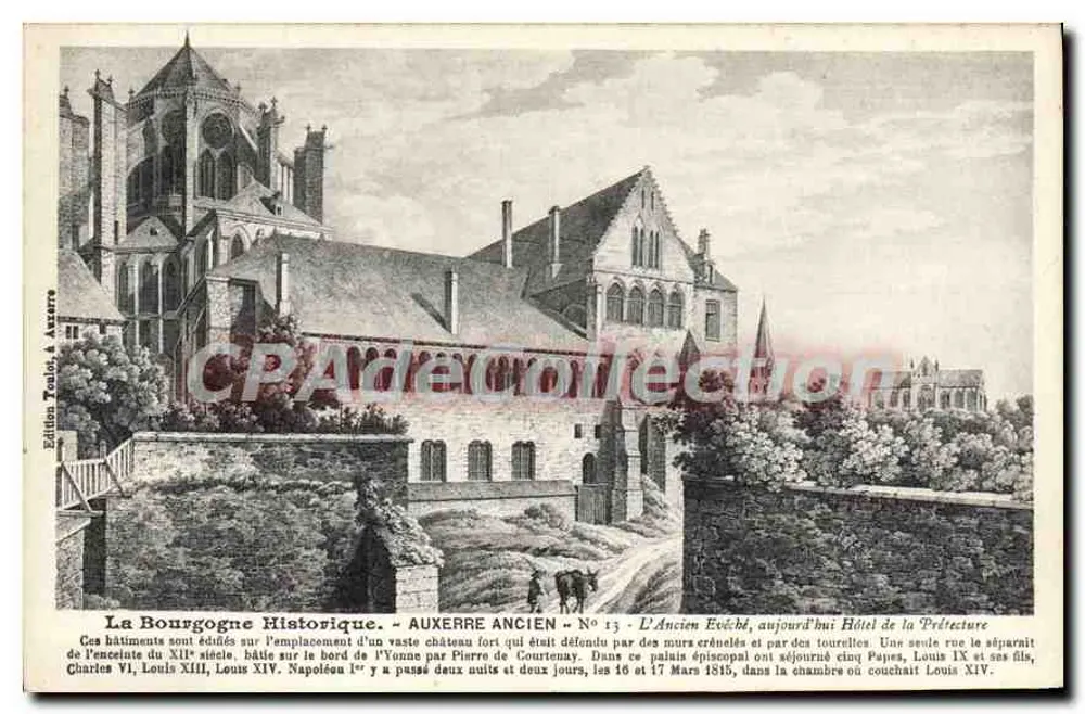 Auxerre Alt — Das ehemalige Bischofsschloss, heute Hotel der Präfektur — Ausgabe Ponlot & Auxerre, Nr. 13 - Vorderseite