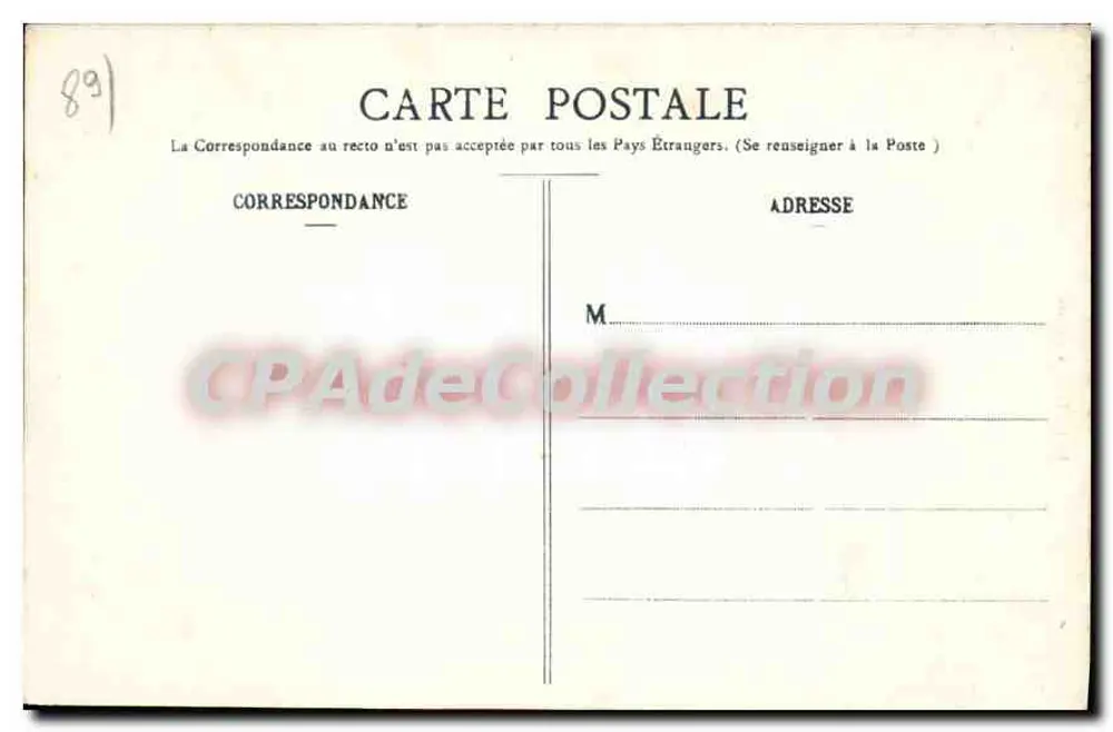 Auxerre Alt — Das ehemalige Bischofsschloss, heute Hotel der Präfektur — Ausgabe Ponlot & Auxerre, Nr. 13 - Rückseite