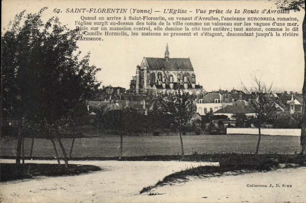 Saint-Florentin (Yonne) — Die Kirche — Ansicht vom Route d'Avrolles - Vorderseite