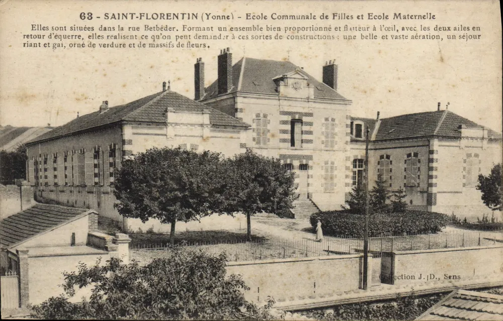 Saint-Florentin (Yonne) — Mädchen-Öffentliche Schule und Kindergarten — Sammlung J.D., Sens - Vorderseite
