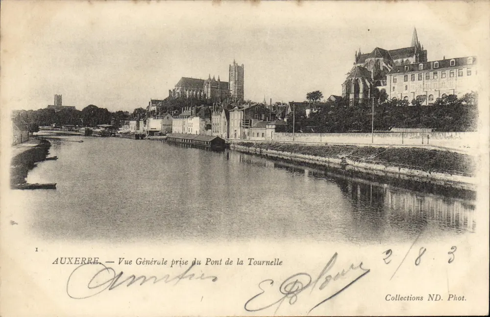 Auxerre — Allgemeiner Blick vom Tournelle-Brücke — Sammlung ND. Fotografie - Vorderseite