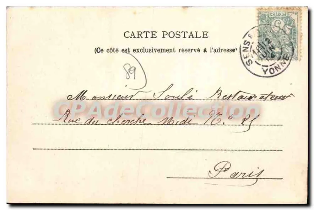 Sens — Le Pont und l'Église Saint-Maurice — Collection P. R. S. - Rückseite